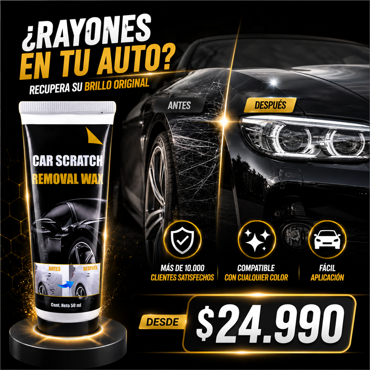 AutoRestore™ - Ayuda a reducir rayones leves y proteger la pintura.